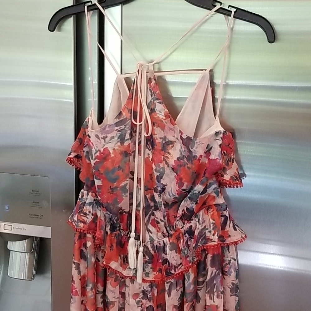 💕ADELYN RAE💕 Boho Pattern Ruffle Maxi Dress - Picture 7 of 12